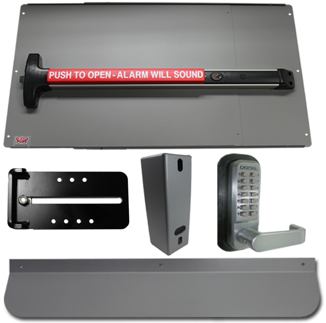 Detex Alarm Panic Bar and Panic Shield Security Kit